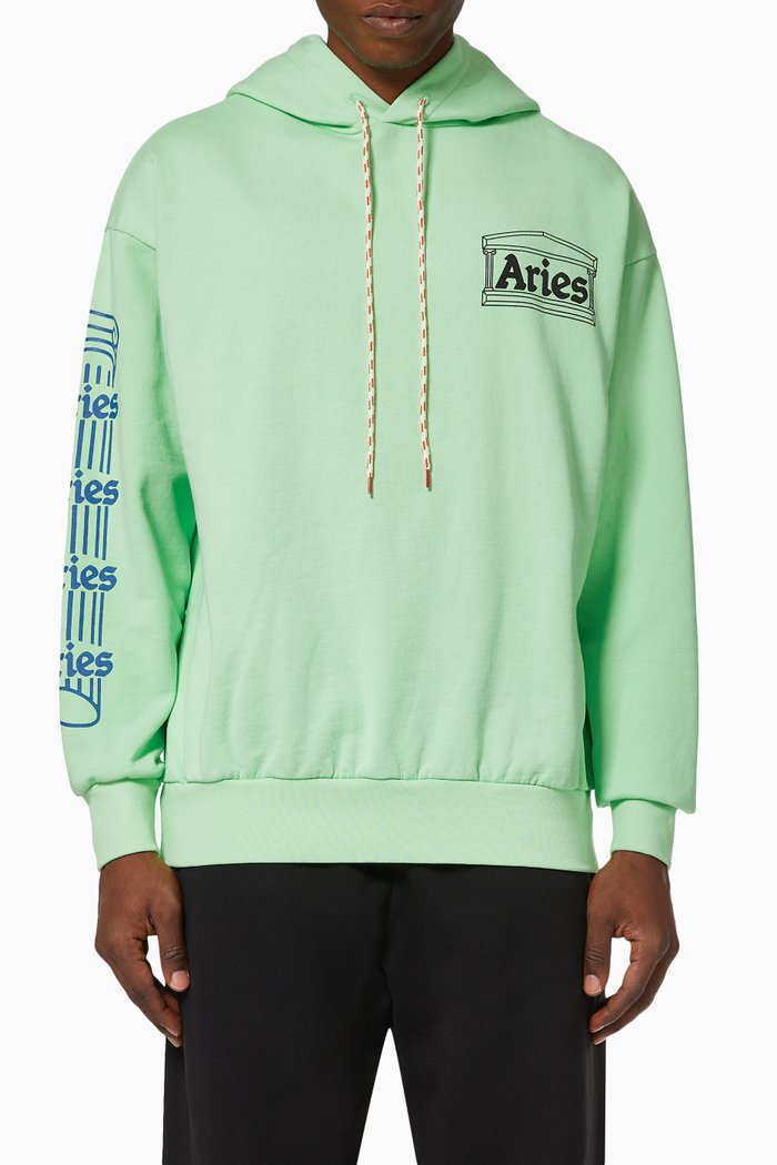

Temple Cotton Hoodie, Blue