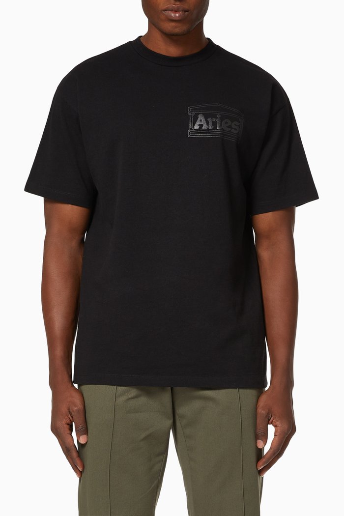 

Temple Cotton T-Shirt, Black