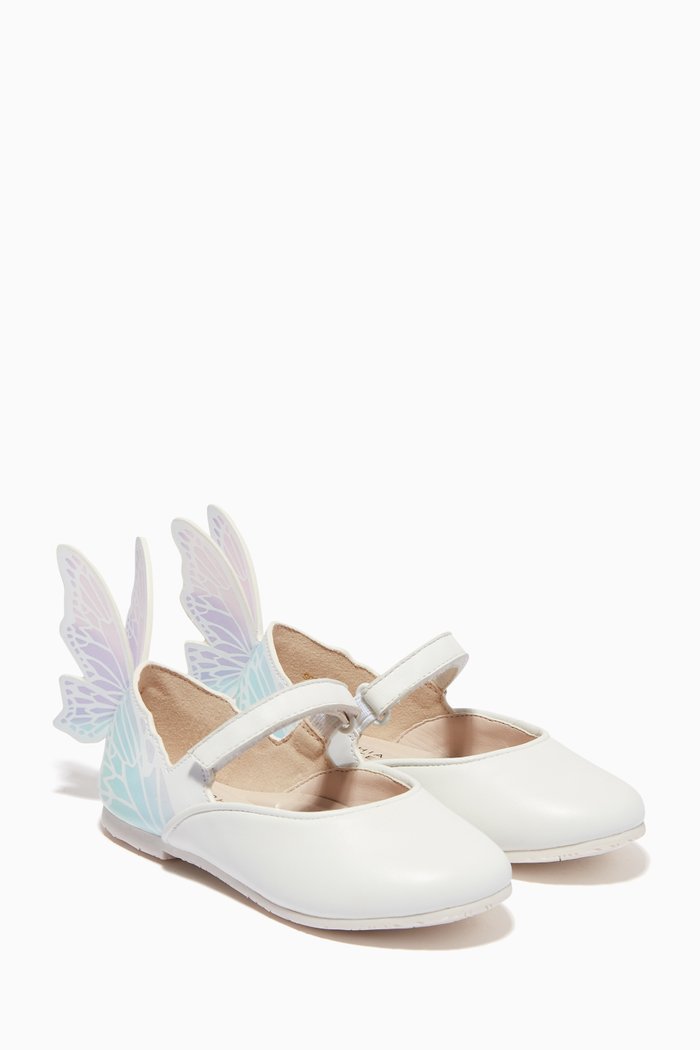 

Talulah Mini Ballerinas in Leather, White