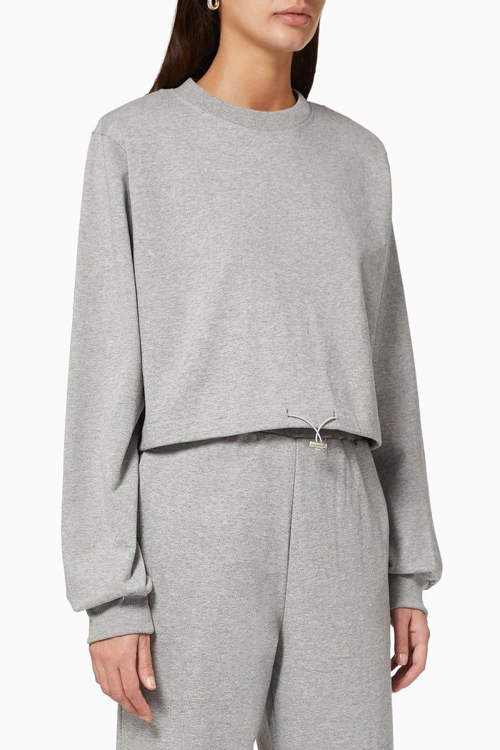 

Shoulder Pad Sweatshirt, Grey