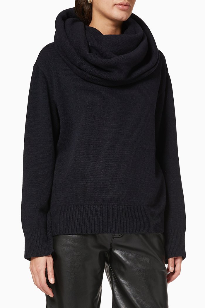 

Noemie Oversized Cowl Sweater, Blue