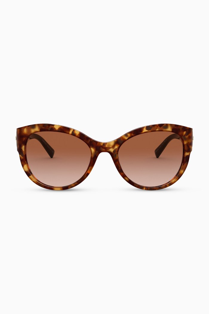 

Safety Pin Cat-Eye Sunglasses, Brown