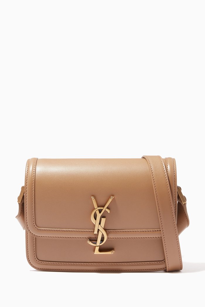

Small Solferino Satchel in Box Saint Laurent Leather, Neutral