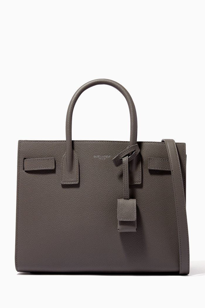 

Classic Baby Sac de Jour in Leather, Grey