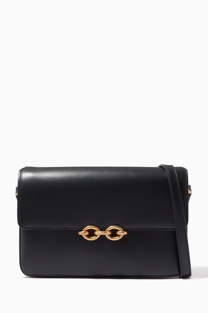 

Le Maillon Satchel in Smooth Leather, Black