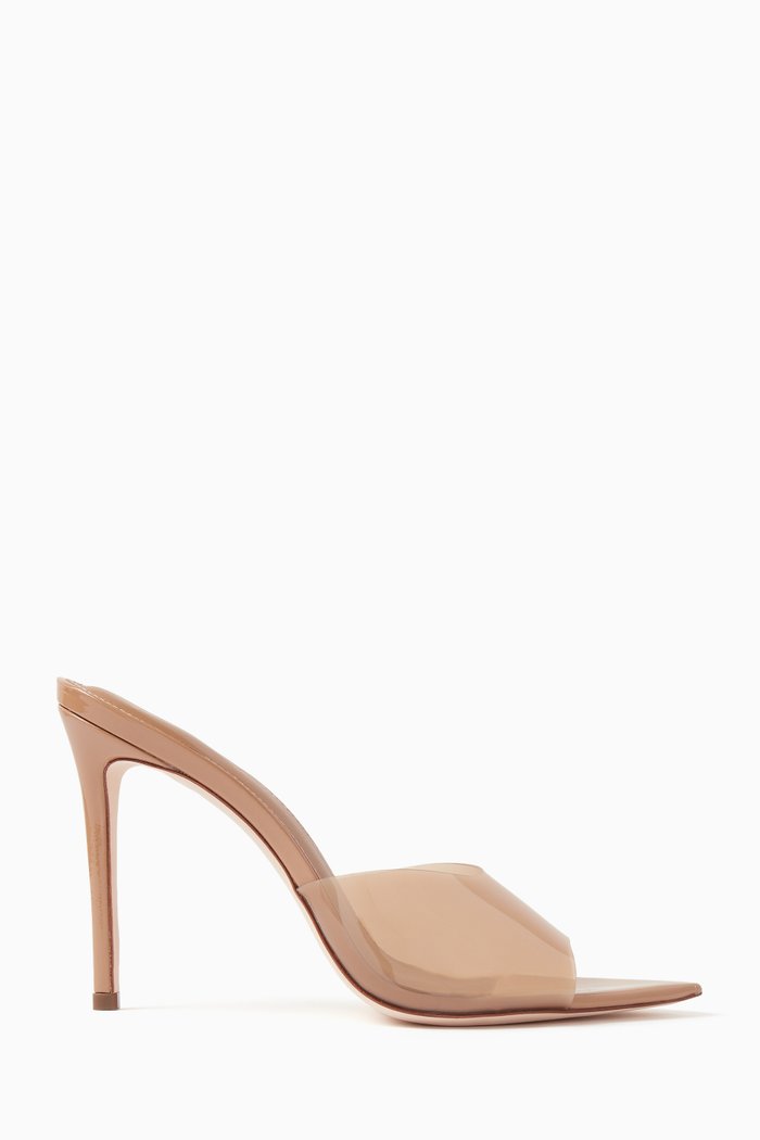 

Bella 100 Mules in PVC & Patent Leather, Neutral