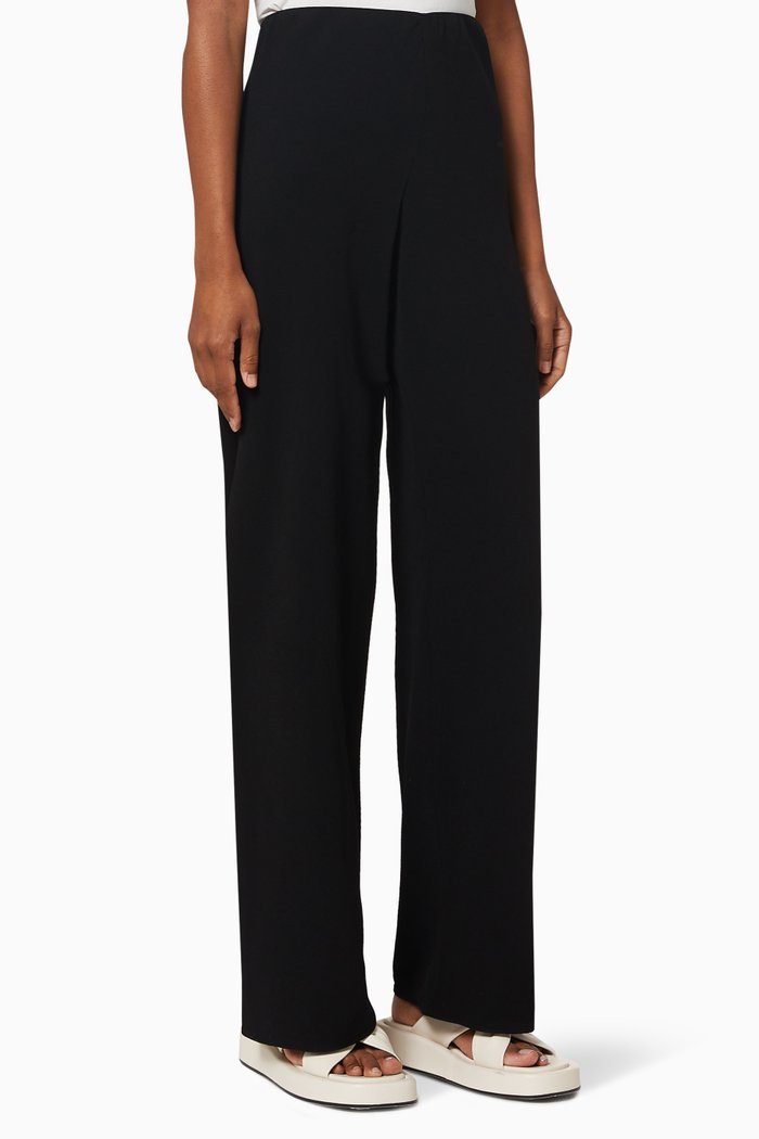 

Crêpe Bias Pants, Black