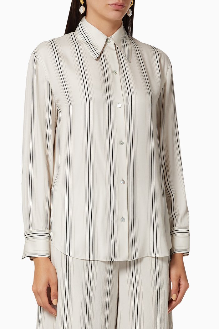 

Fine Variegated Stripe Shirt, Neutral