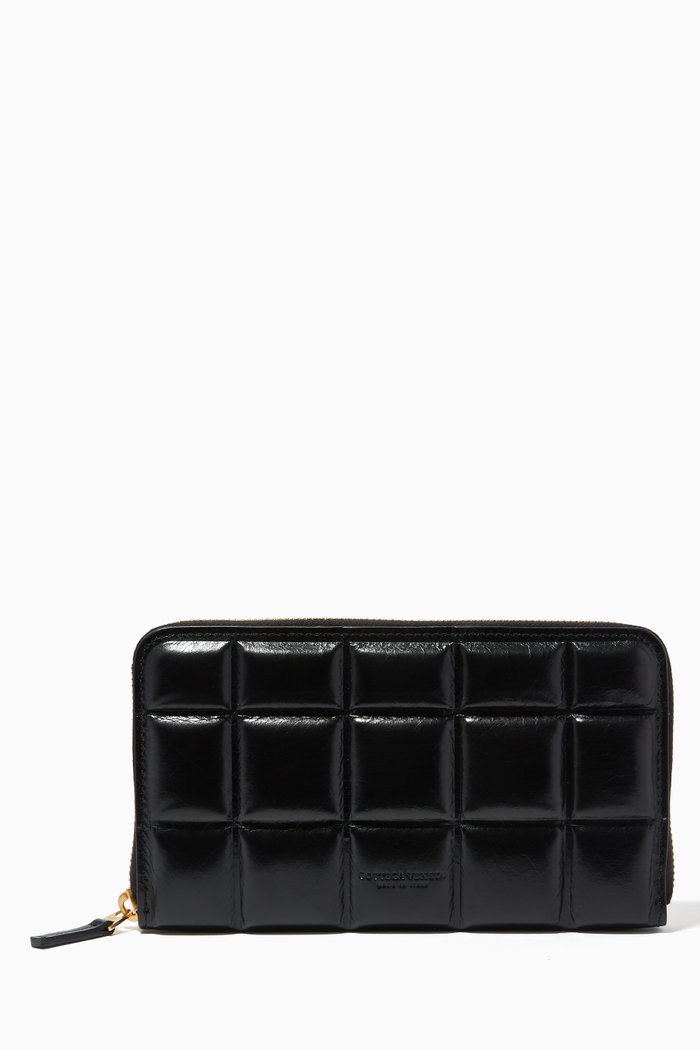 

Zip-around Wallet in Paper Calf, Black