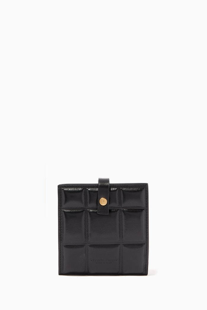 

Mini Wallet in Paper Calf, Black