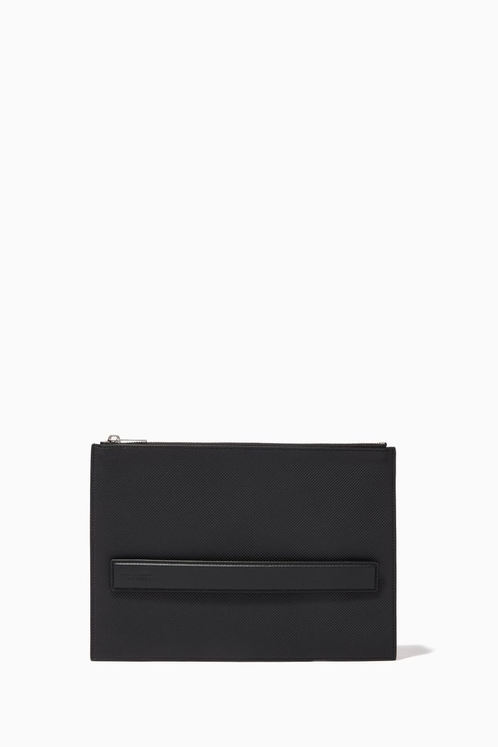 

Large Pouch in Marco Polo Calfskin, Black