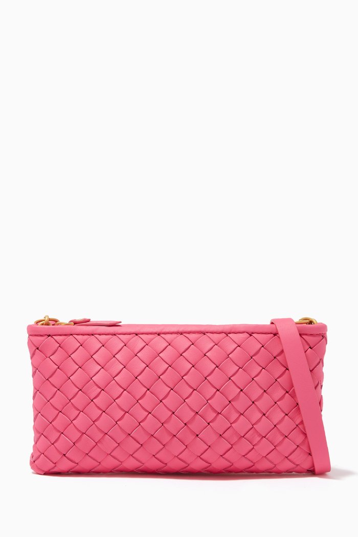 

Phone Pouch in Intrecciato Nappa, Multicolour