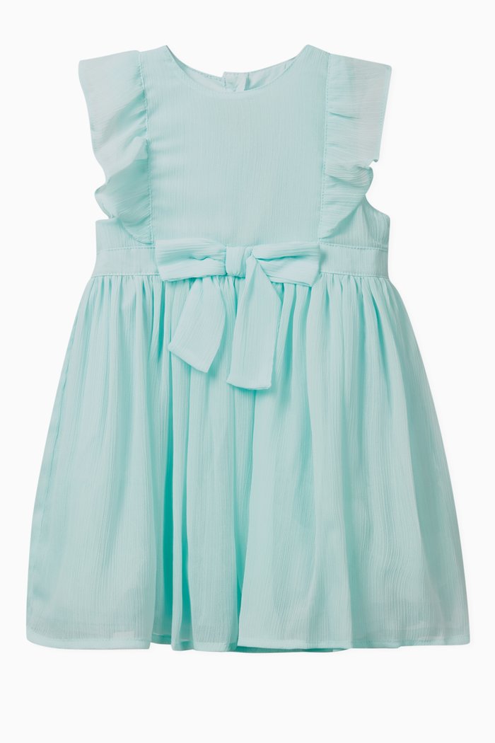 

Crinkle Chiffon Dress, Blue