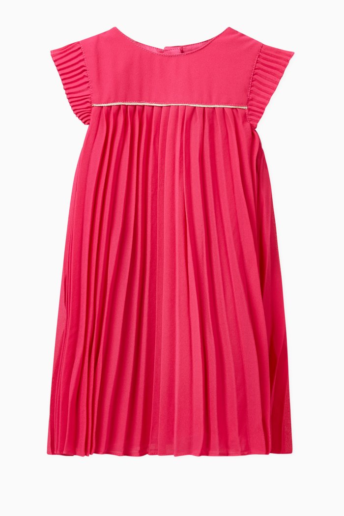 

Pleated Crêpe Dress, Pink