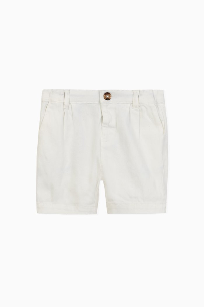 

Stretch Cotton Chino Shorts, White