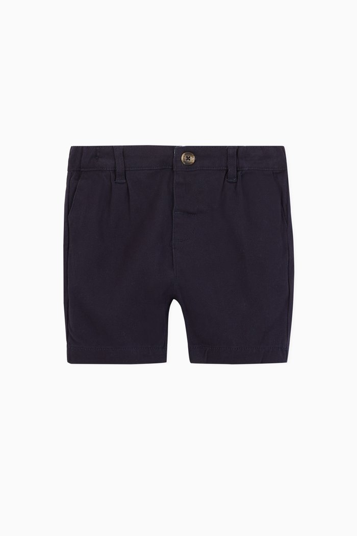 

Stretch Cotton Chino Shorts, Blue