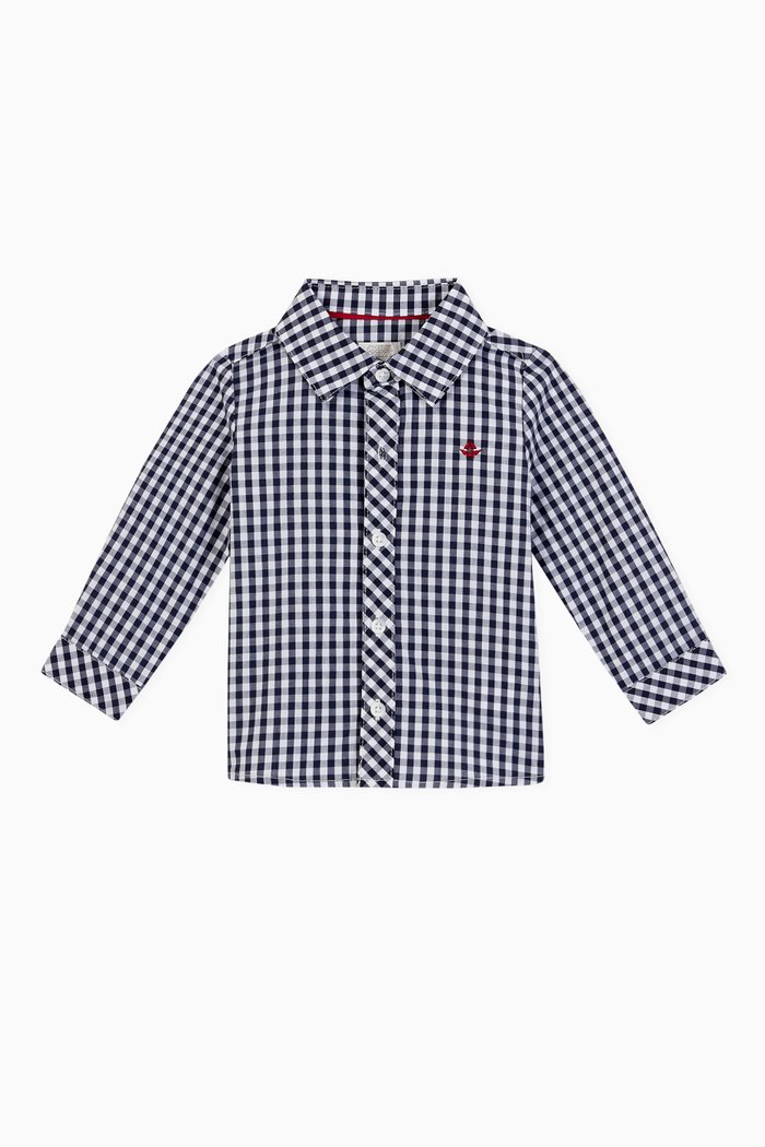 

Check Cotton Shirt, Blue