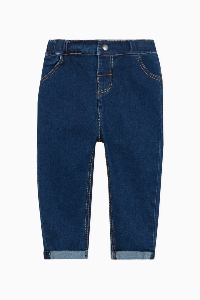 Smart Stretch Cotton Denim Jeans, Blue