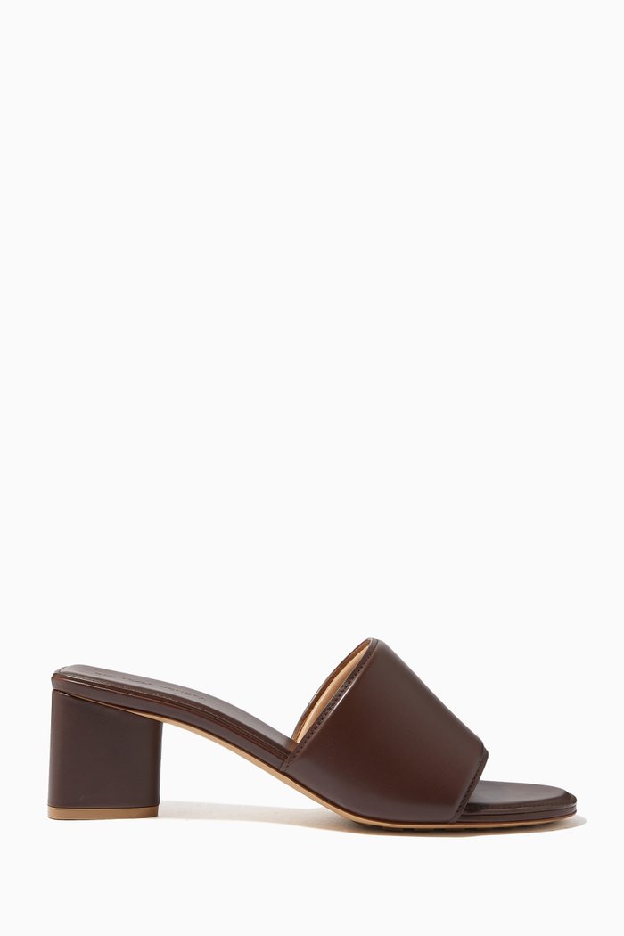 

The Band Mule Sandals in Calfskin, Brown