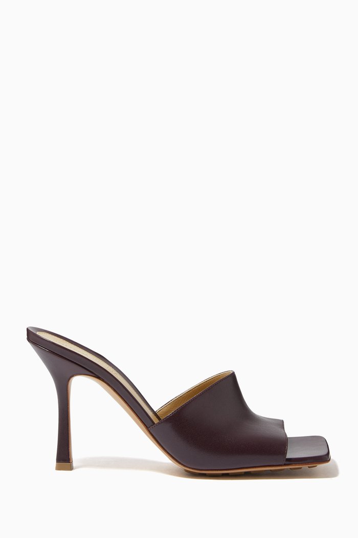 Stretch Mule Sandals in Nappa, Purple