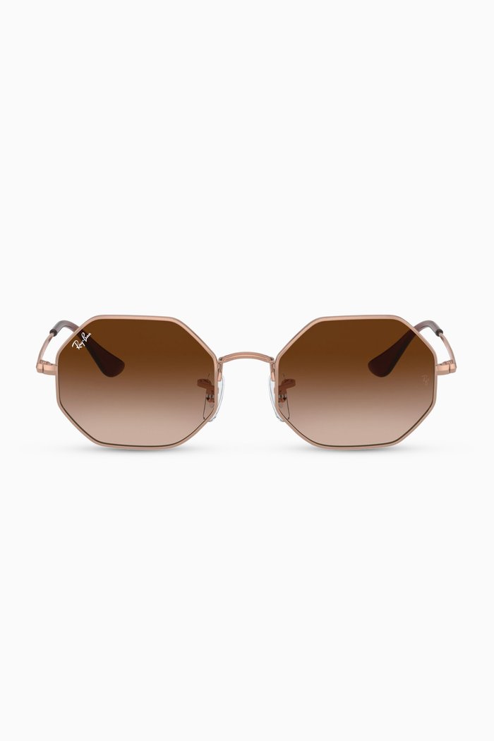 

Octagon Gradient Sunglasses, Brown