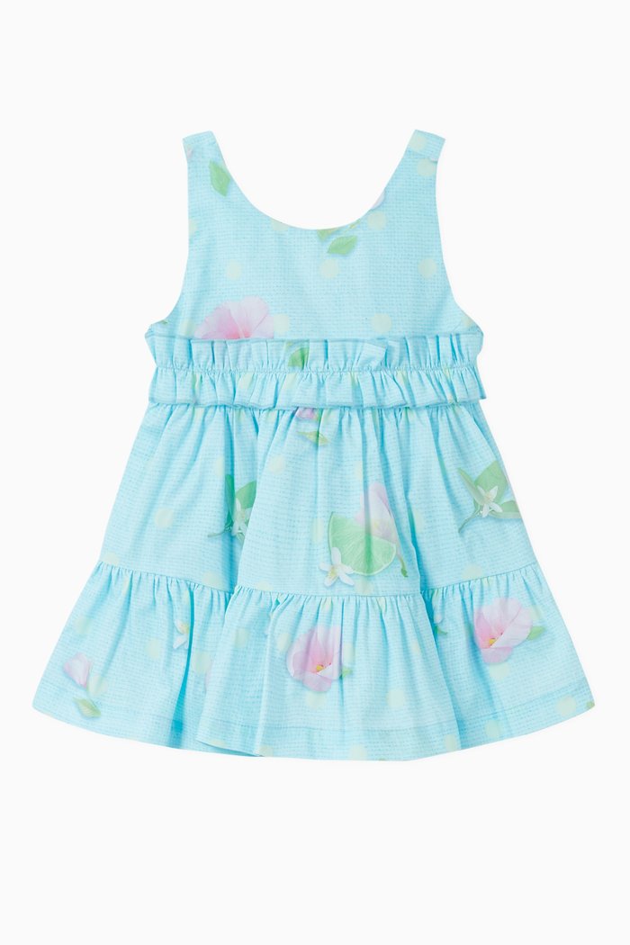 

Lime Floral Print Jersey Dress, Blue