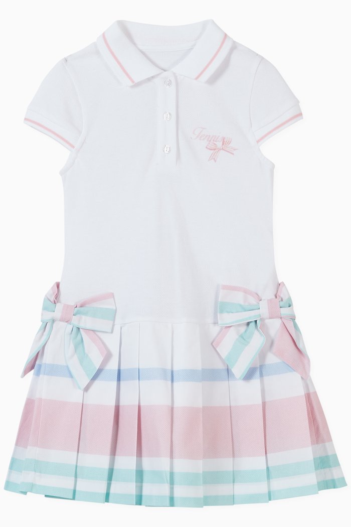 

Polo Dress in Cotton Piqué, White