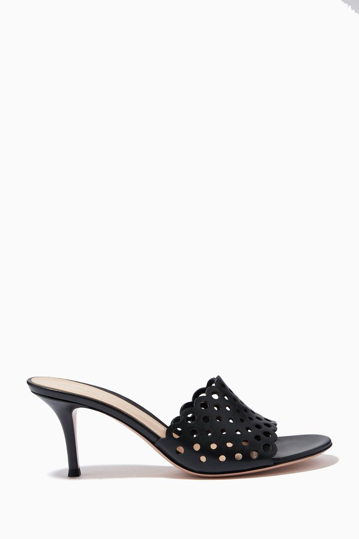 

Gisele 70 Mule Sandals in Nappa, Black