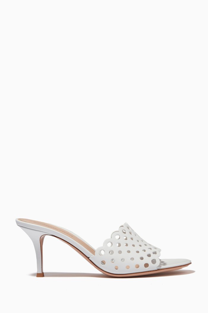 

Gisele 70 Mule Sandals in Nappa, White