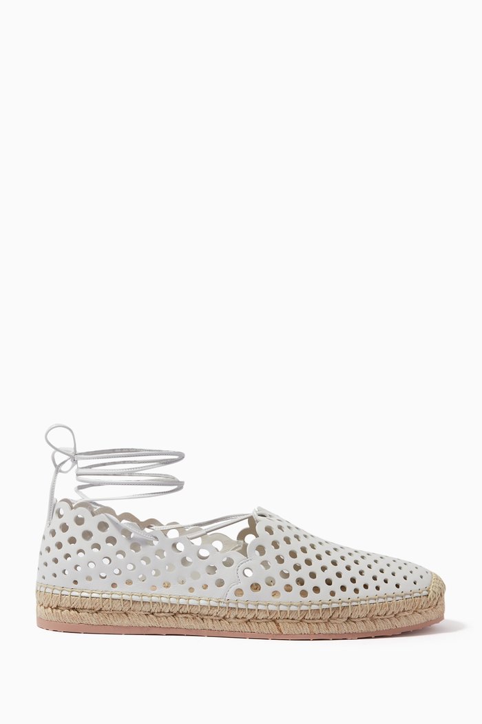 

Thierry Espadrilles in Woven Nappa, White