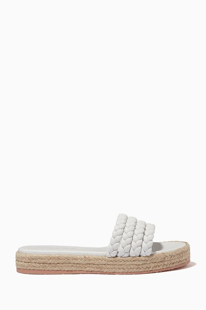

Marbella Platform Slides in Nappa, White