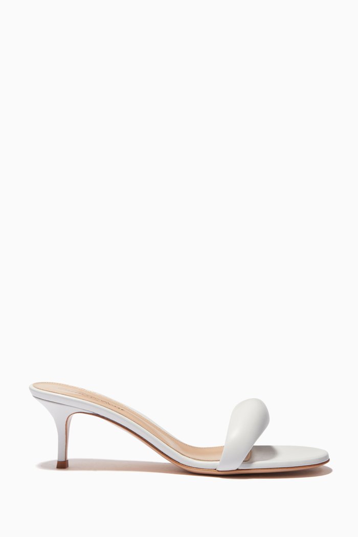 Bijoux Mules 55 in Nappa, White