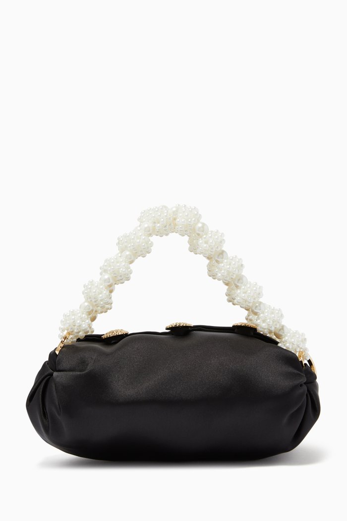 

Small Nino Tote Bag in Viscose Blend Fabric, Black