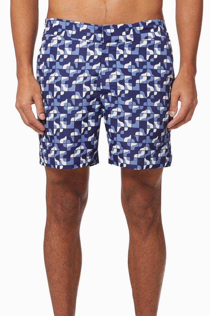 

Ipanema Tile Print Cotton Swim Shorts, Blue