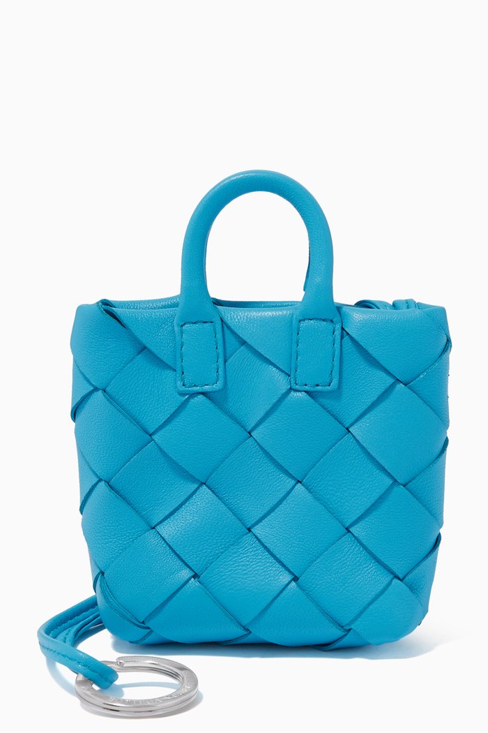 

Charm in Intrecciato Nappa, Blue