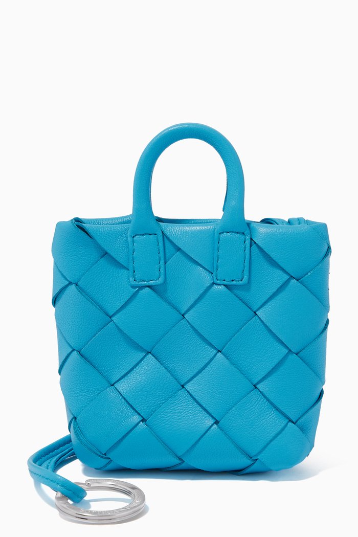 

Charm in Intrecciato Nappa, Blue