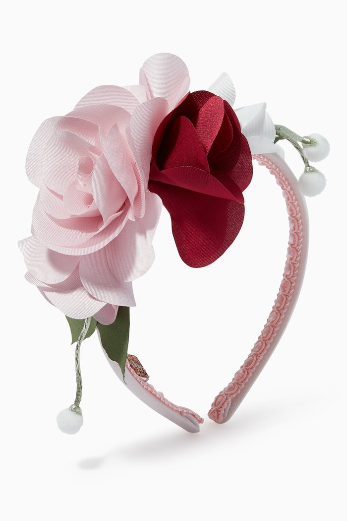 

Floral Satin Headband, Pink