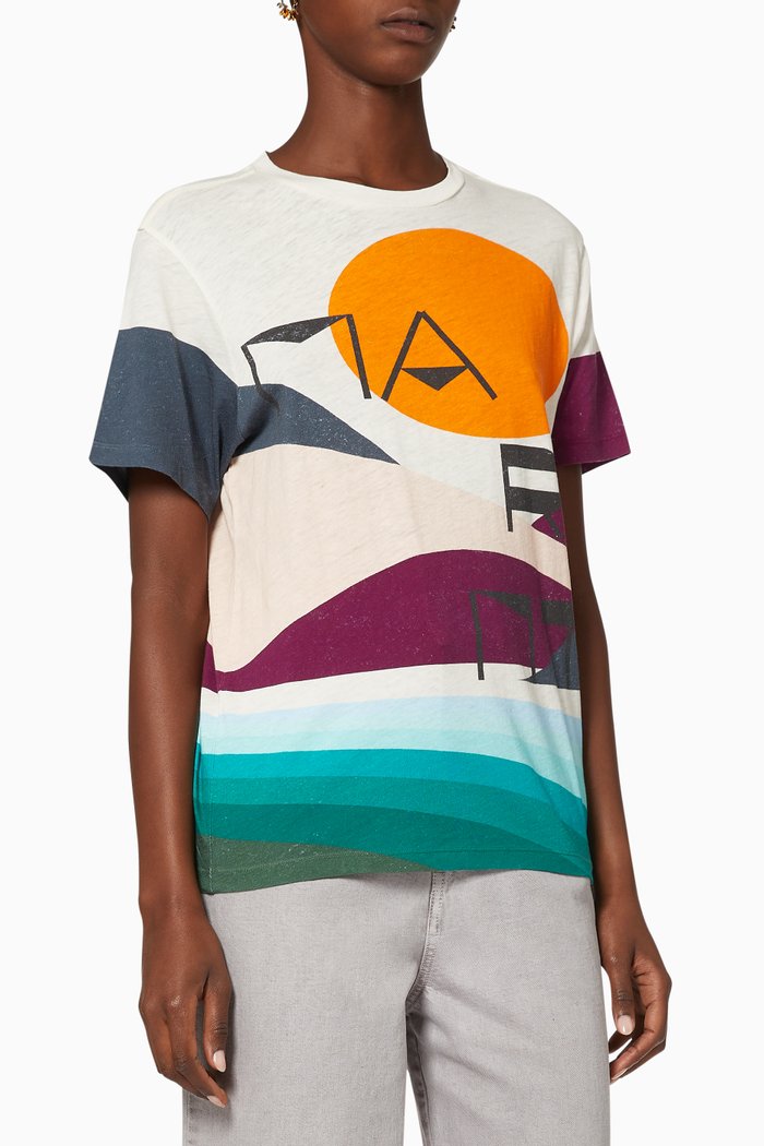 

Zewel Printed Cotton T-Shirt, Neutral