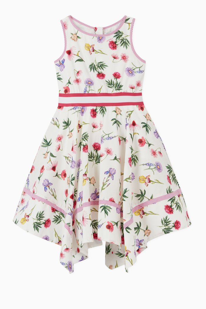 

Floral Cotton Dress, White