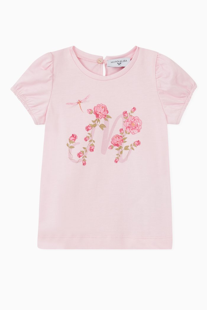 

Floral Jersey T-shirt, Pink
