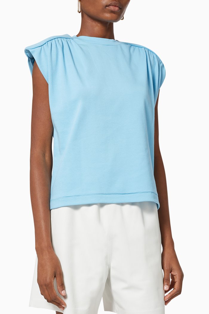 

Verona O-Neck Organic Cotton Top, Blue