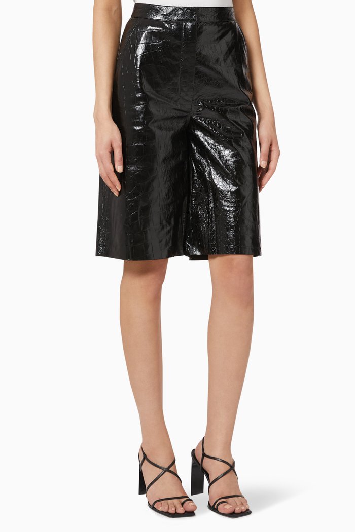 

Manu Shorts in Leather, Black