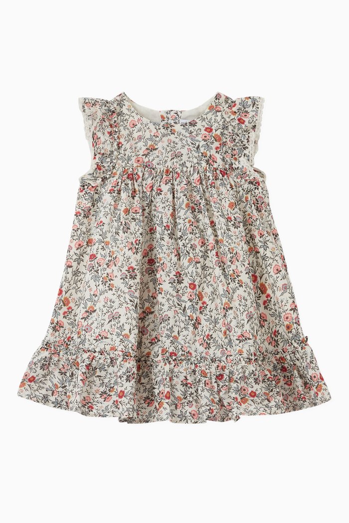 

Liberty Print with Ruffles Dress, Multicolour