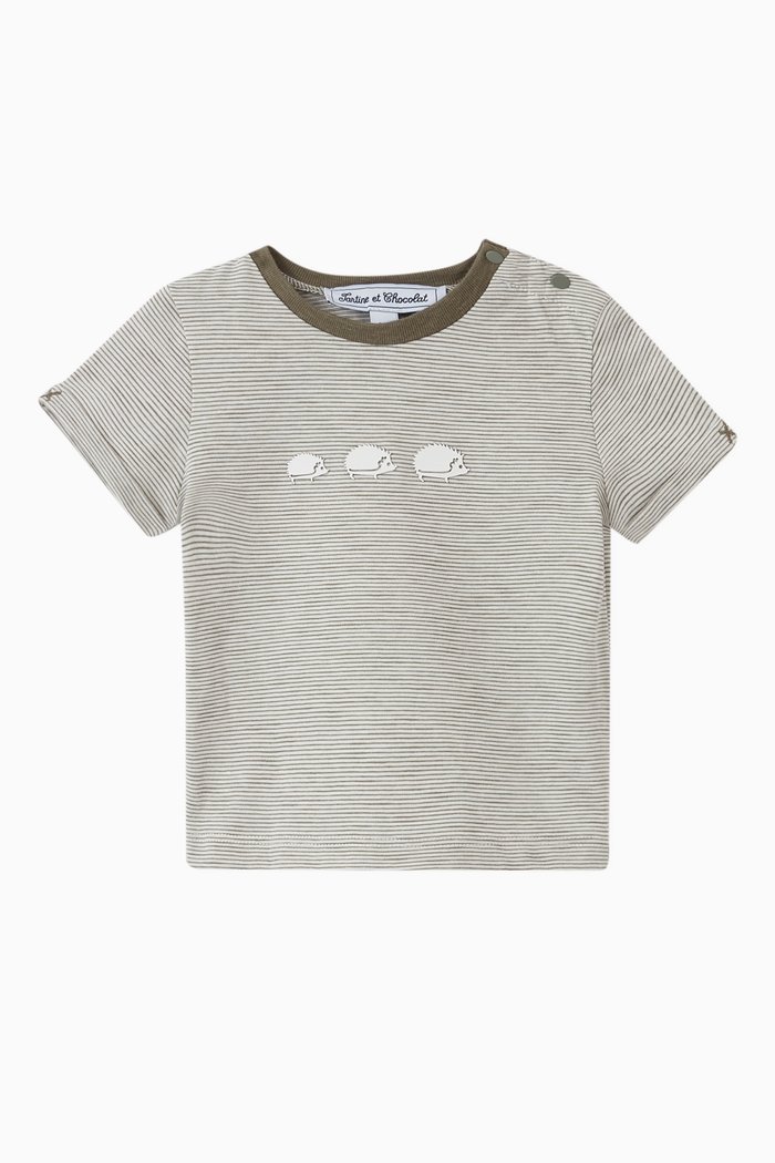 

Hedgehog Stripes T-shirt, Neutral