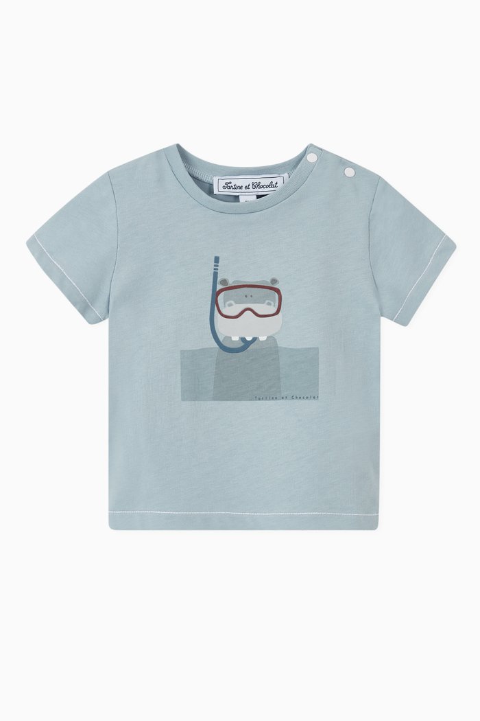 

Nautical Graphic Jersey T-shirt, Blue