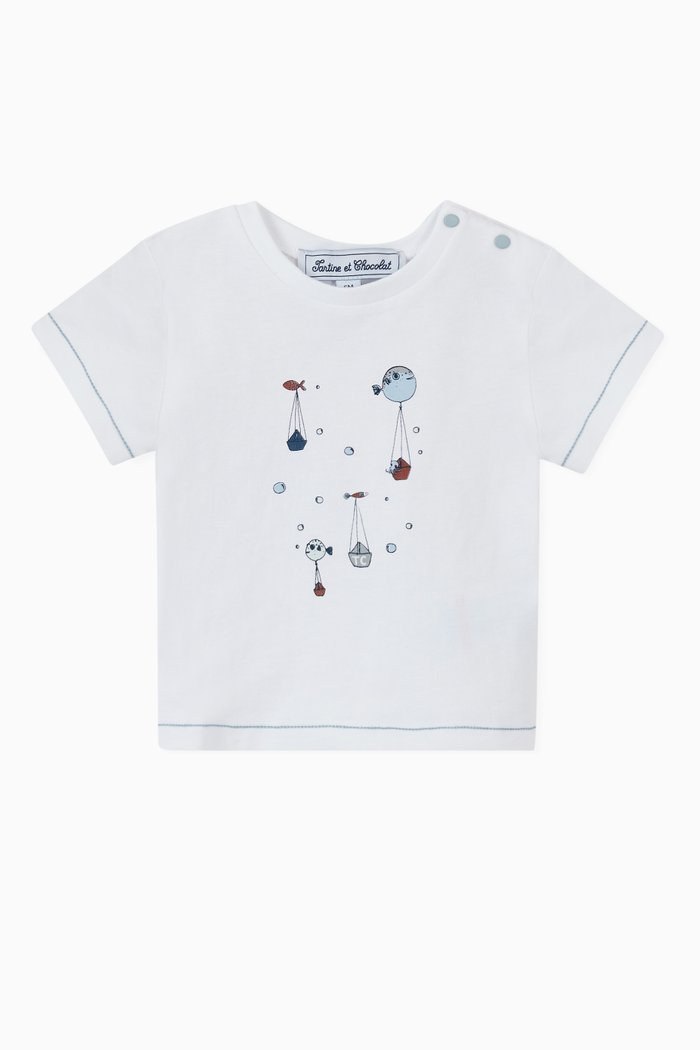 

Nautical Graphic Jersey T-shirt, White