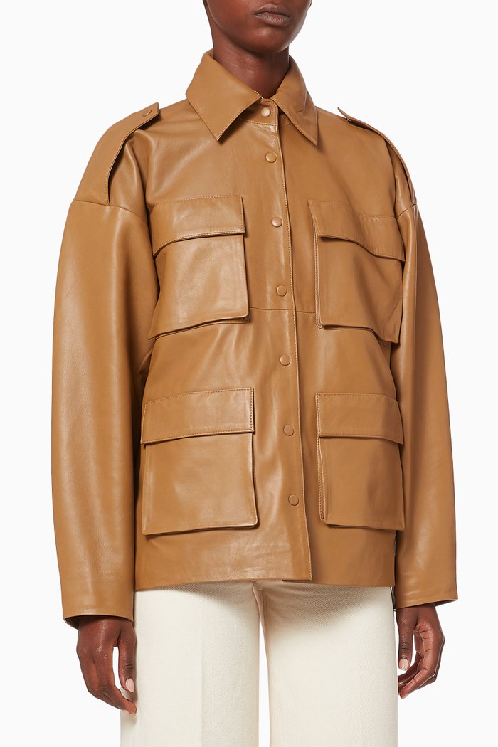 

Eilera Leather Jacket, Brown