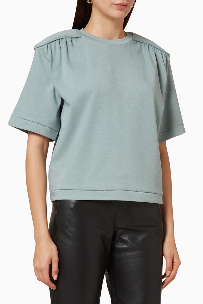 

Verona O-Neck Organic Cotton Top, Blue