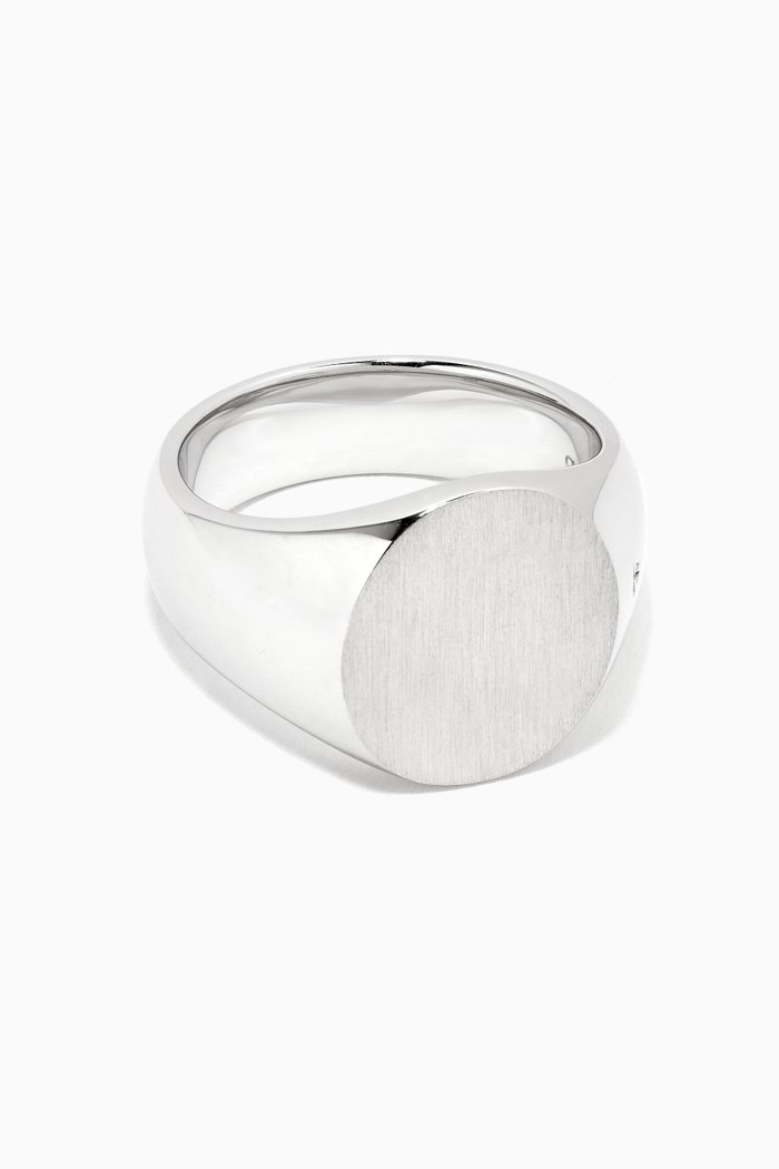 

Oval Satin Ring in Sterling Silver