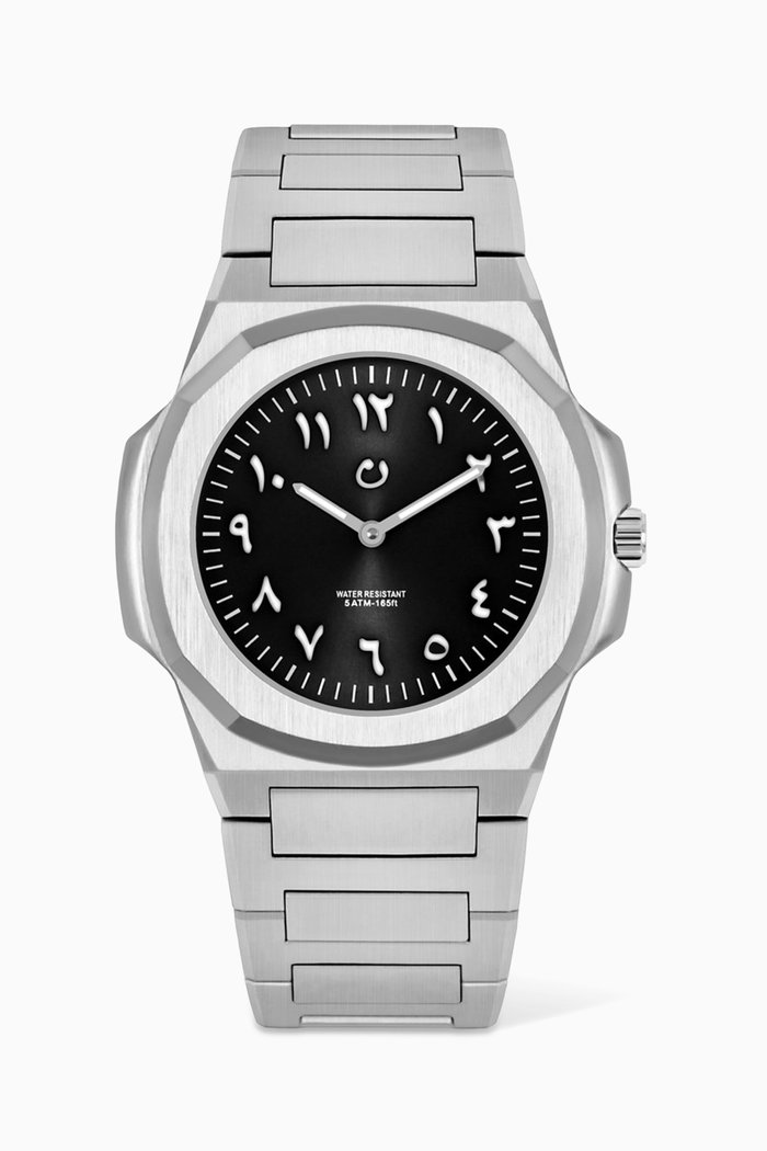 

Montre II Black Onyx Silver Quartz Watch, 40.5mm